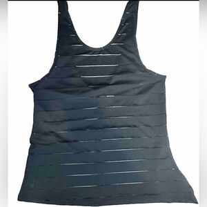 Athleta Side Split Tank Sheer Lined Design W/ Strap Holders Size Medium